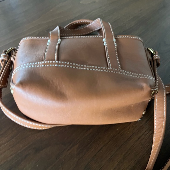 J. Crew Mini Montauk Crossbody Tote in Tan leather NWT - Picture 8 of 12